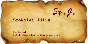 Szokolai Júlia névjegykártya